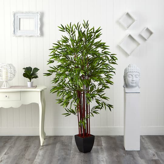 6ft. Potted Bamboo Silk Tree